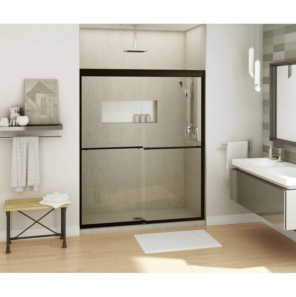 Kameleon 55-59 x 71 in. 8 mm Bypass Shower Door for Alcove Installation with Clear glass in Dark Bronze