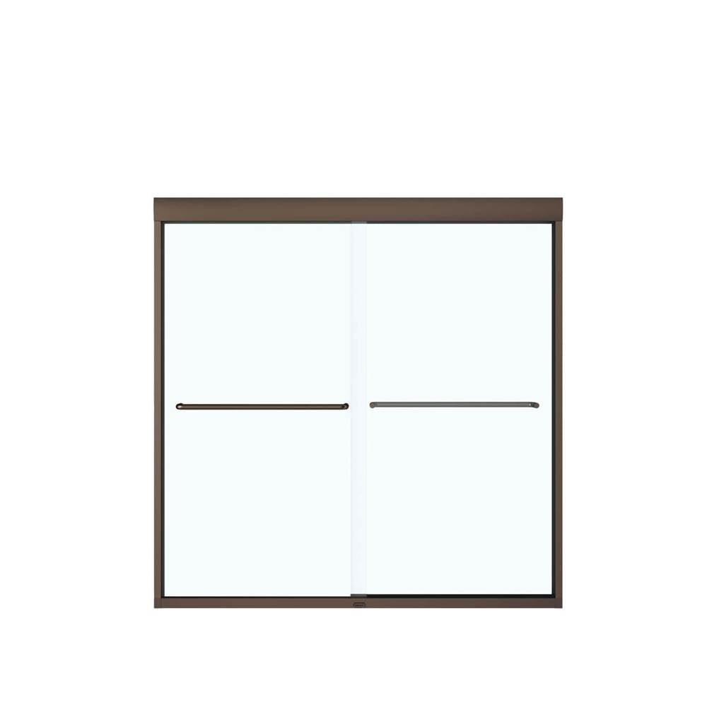 Kameleon SC 55-59 x 57 in. 6 mm Bypass Tub Door for Alcove Installation with Clear glass in Dark Bronze