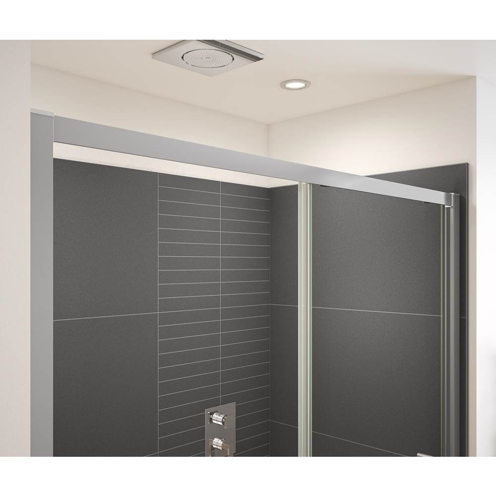 Connect Pro 57-58.5 x 76 in. 6mm Sliding Shower Door for Alcove Installation with Clear glass in Chrome