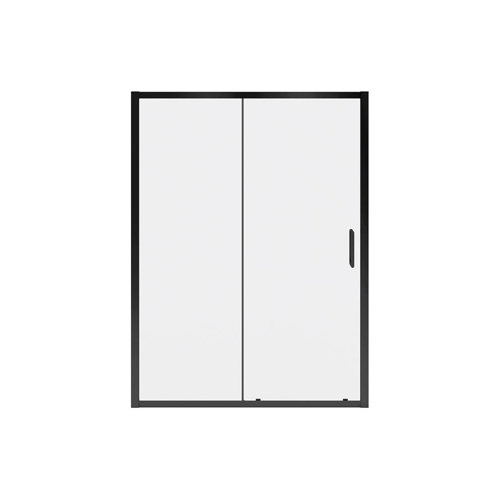 Connect Pro 57-58.5 x 76 in. 6mm Sliding Shower Door for Alcove Installation with Clear glass in Matte Black