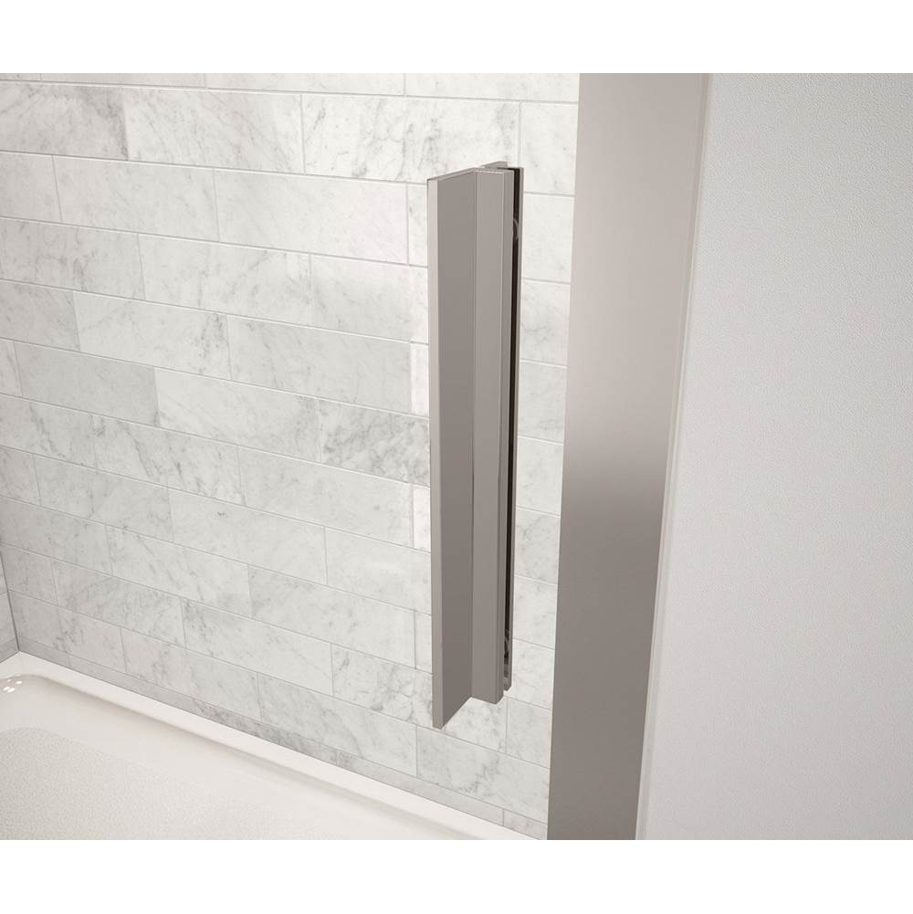 Connect 43.5-45 x 72 in. 6mm Sliding Shower Door for Alcove Installation with Clear glass in Brushed Nickel