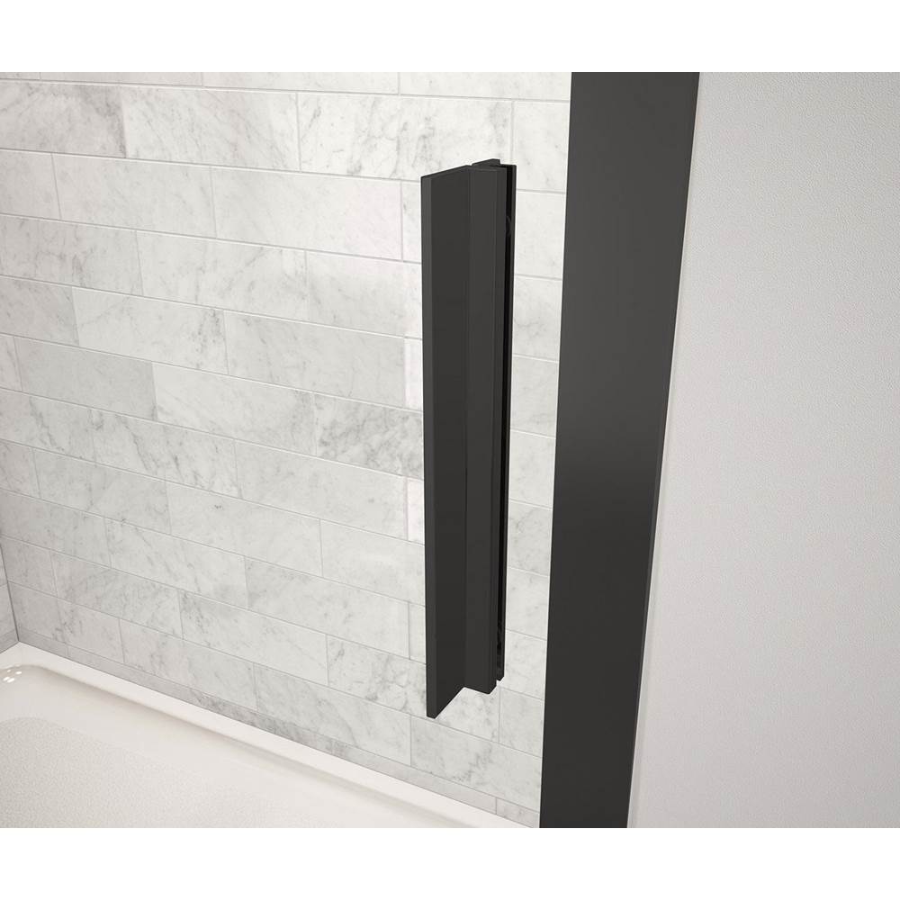 Connect 45-46 1/2 x 72 in. 6mm Sliding Shower Door for Alcove Installation with Clear glass in Matte Black