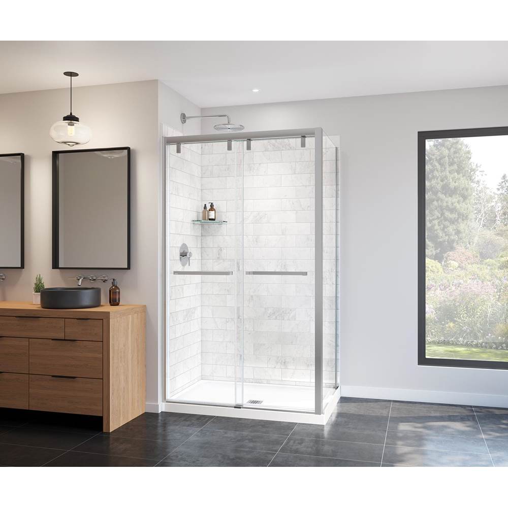 Uptown 44-47 x 76 in. 8 mm Bypass Shower Door for Alcove Installation with Clear glass in Chrome