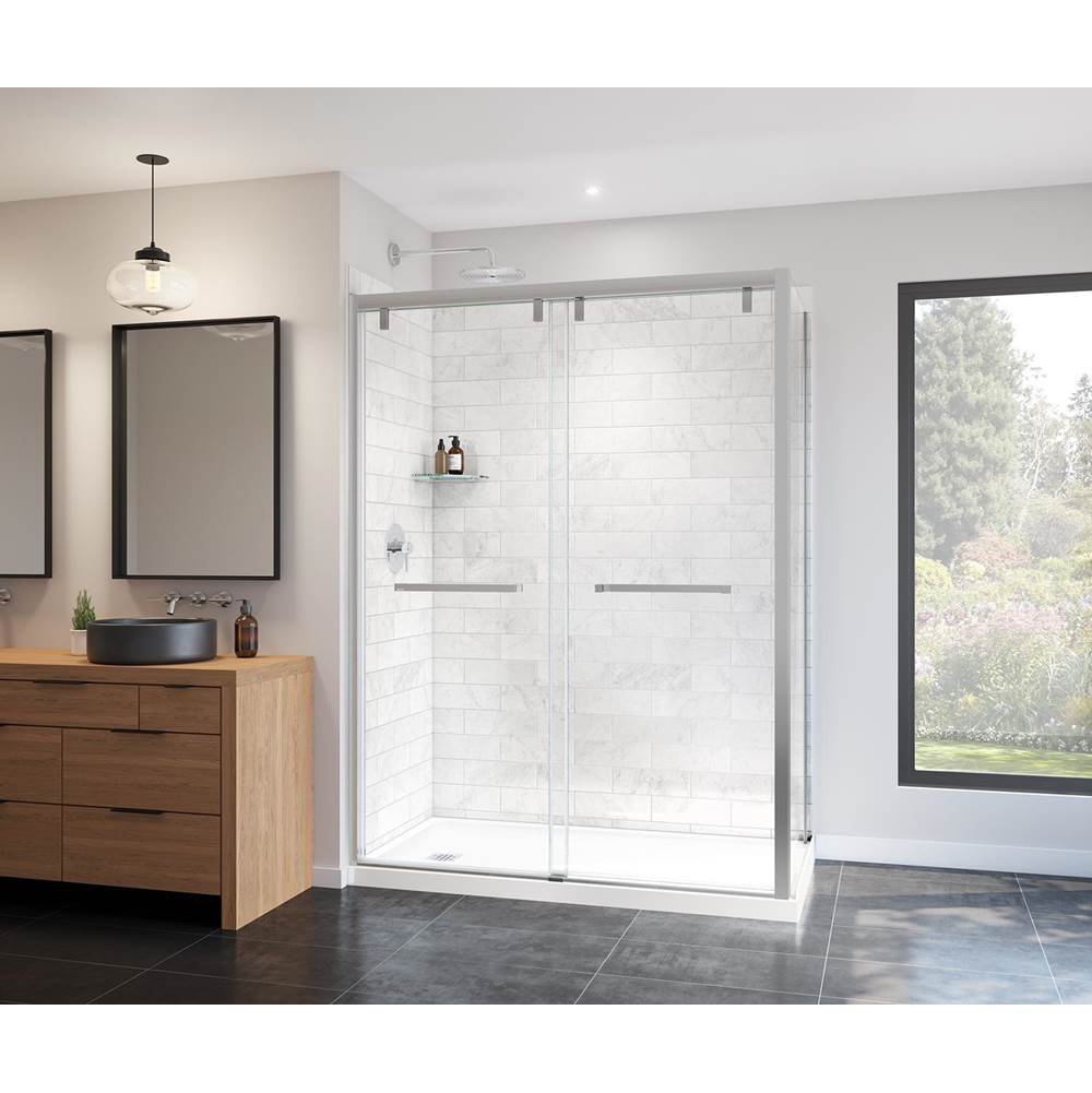 Uptown 56-59 x 76 in. 8 mm Bypass Shower Door for Alcove Installation with Clear glass in Chrome