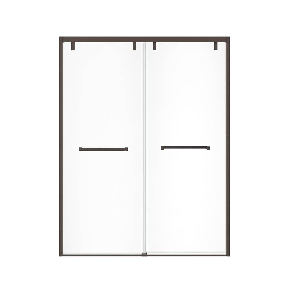 Uptown 56-59 x 76 in. 8 mm Bypass Shower Door for Alcove Installation with Clear glass in Dark Bronze