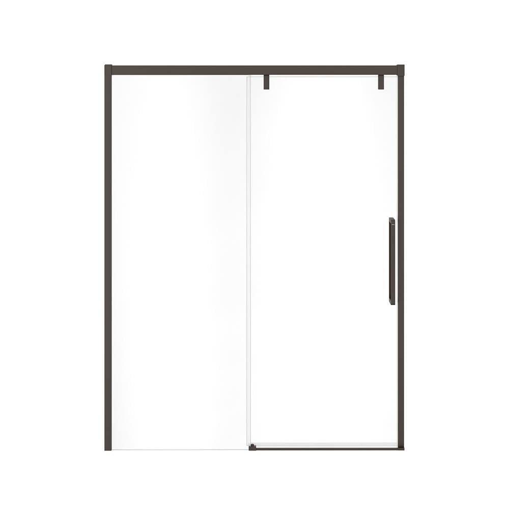 Uptown 56-59 x 76 in. 8 mm Sliding Shower Door for Alcove Installation with Clear glass in Dark Bronze