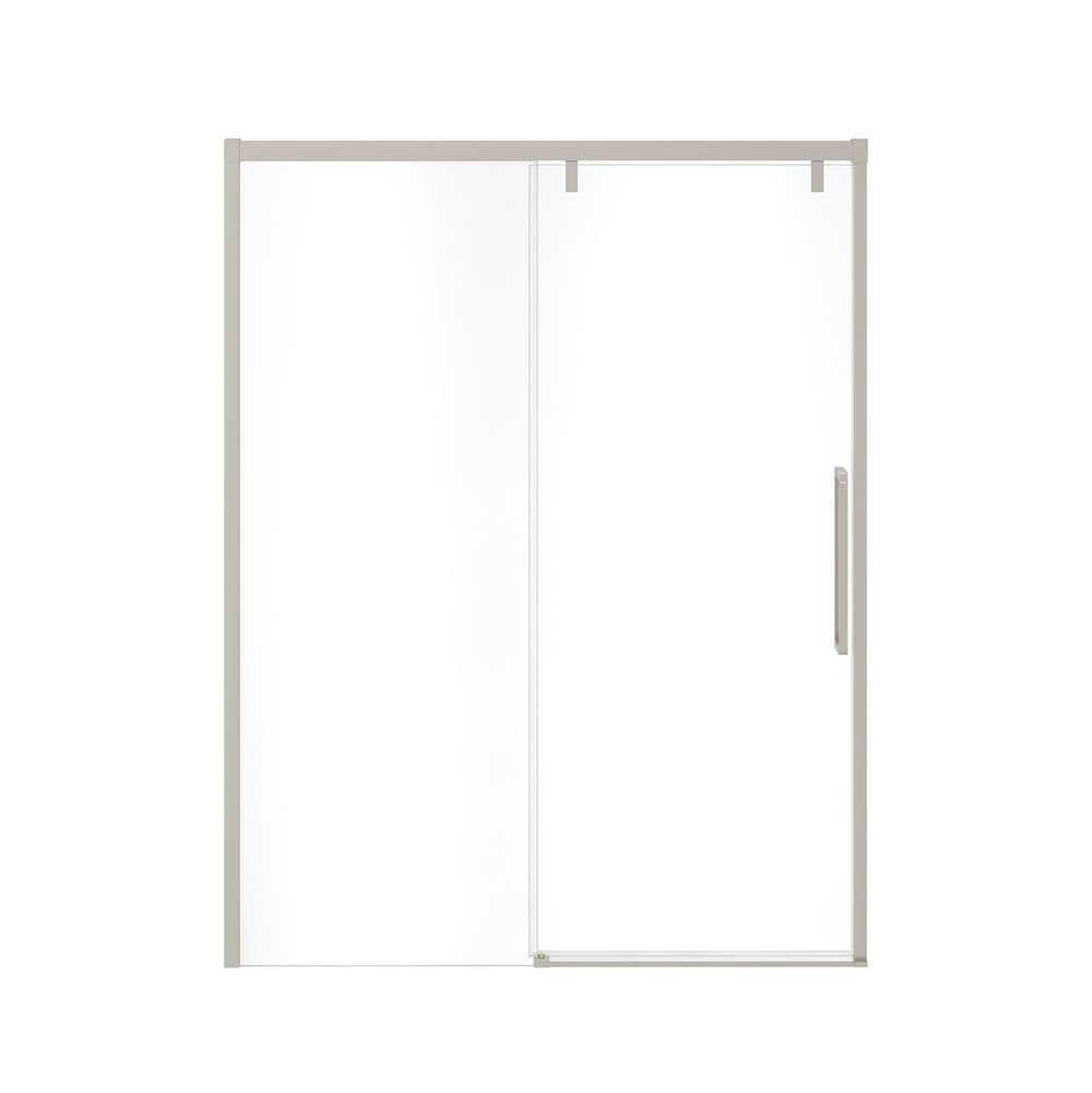 Uptown 56-59 x 76 in. 8 mm Sliding Shower Door for Alcove Installation with Clear glass in Brushed Nickel