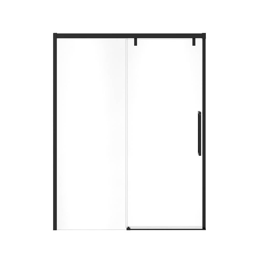 Uptown 56-59 x 76 in. 8 mm Sliding Shower Door for Alcove Installation with Clear glass in Matte Black