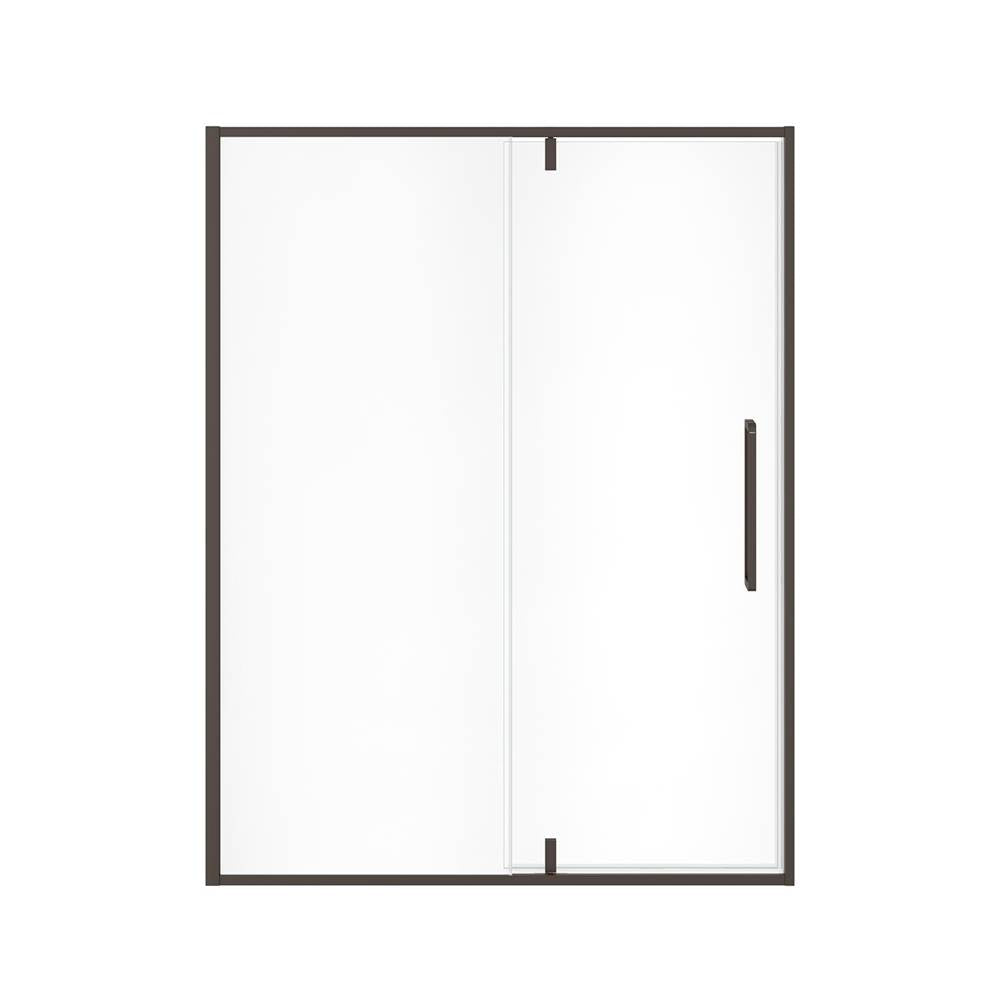 Uptown 57-59 x 76 in. 8 mm Pivot Shower Door for Alcove Installation with Clear glass in Dark Bronze