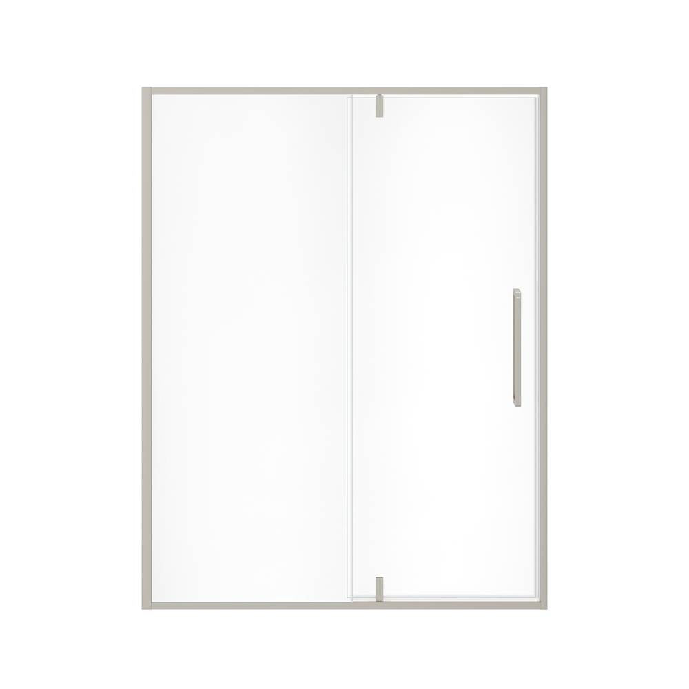 Uptown 57-59 x 76 in. 8 mm Pivot Shower Door for Alcove Installation with Clear glass in Brushed Nickel