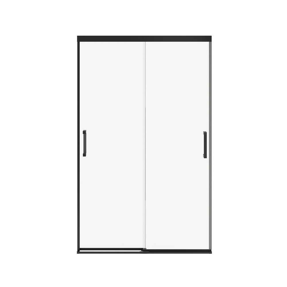 Incognito 76 44-47 x 76 in. 8mm Bypass Shower Door for Alcove Installation with Clear glass in Matte Black
