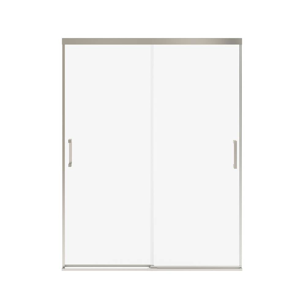 Incognito 76 56-59 x 76 in. 8mm Bypass Shower Door for Alcove Installation with Clear glass in Brushed Nickel