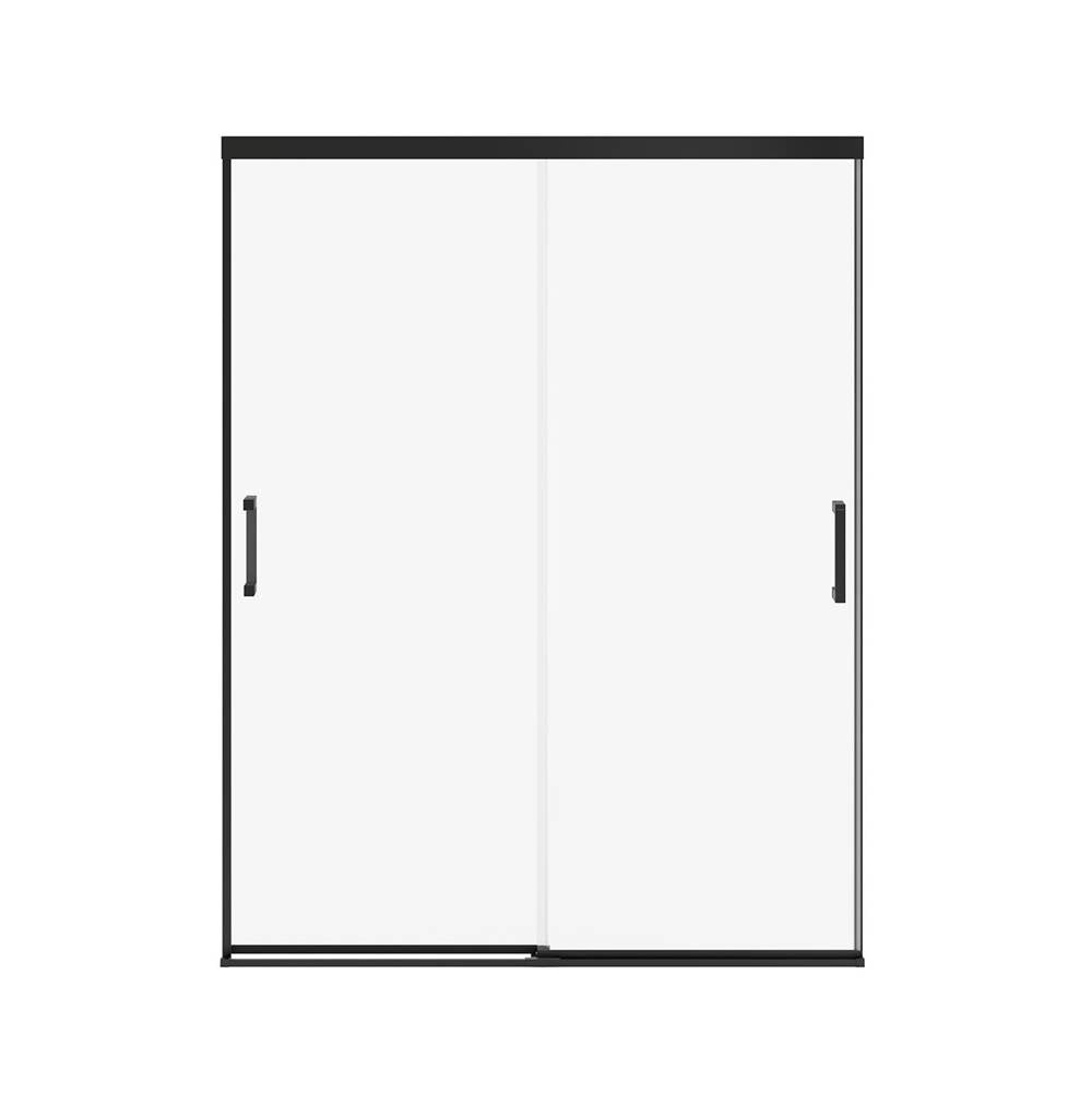 Incognito 76 56-59 x 76 in. 8mm Bypass Shower Door for Alcove Installation with Clear glass in Matte Black