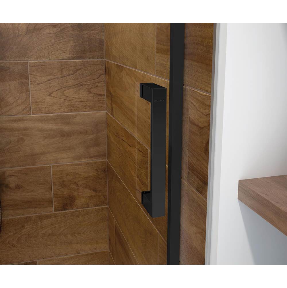 Incognito 76 56-59 x 76 in. 8mm Bypass Shower Door for Alcove Installation with Clear glass in Matte Black
