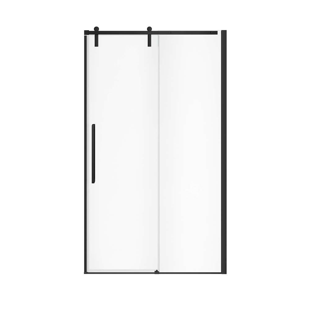 Nebula 44.5-46.5 x 78.75 in. 8mm Sliding Shower Door for Alcove Installation with Clear glass in Matte Black