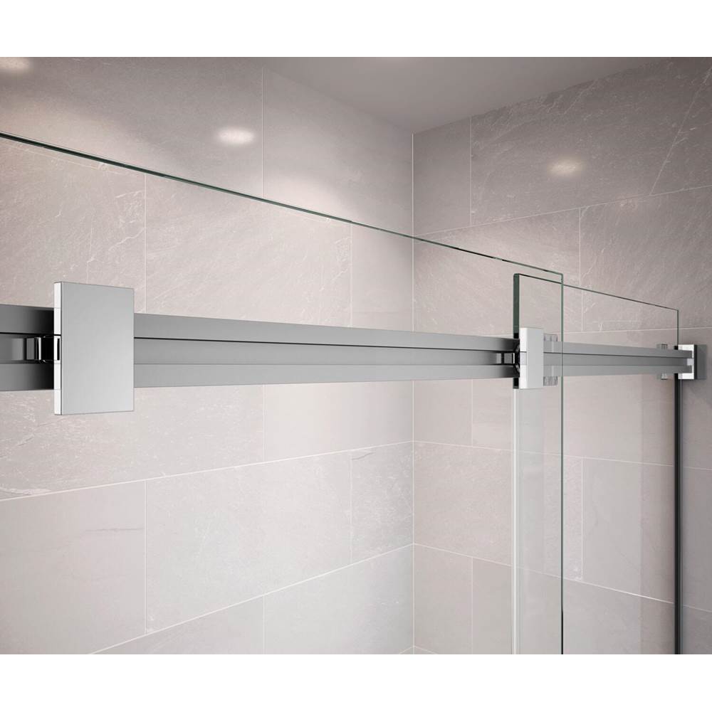Duel 44-47 x 70.5-74 in. 8 mm Bypass Shower Door for Alcove Installation with Clear glass in Chrome