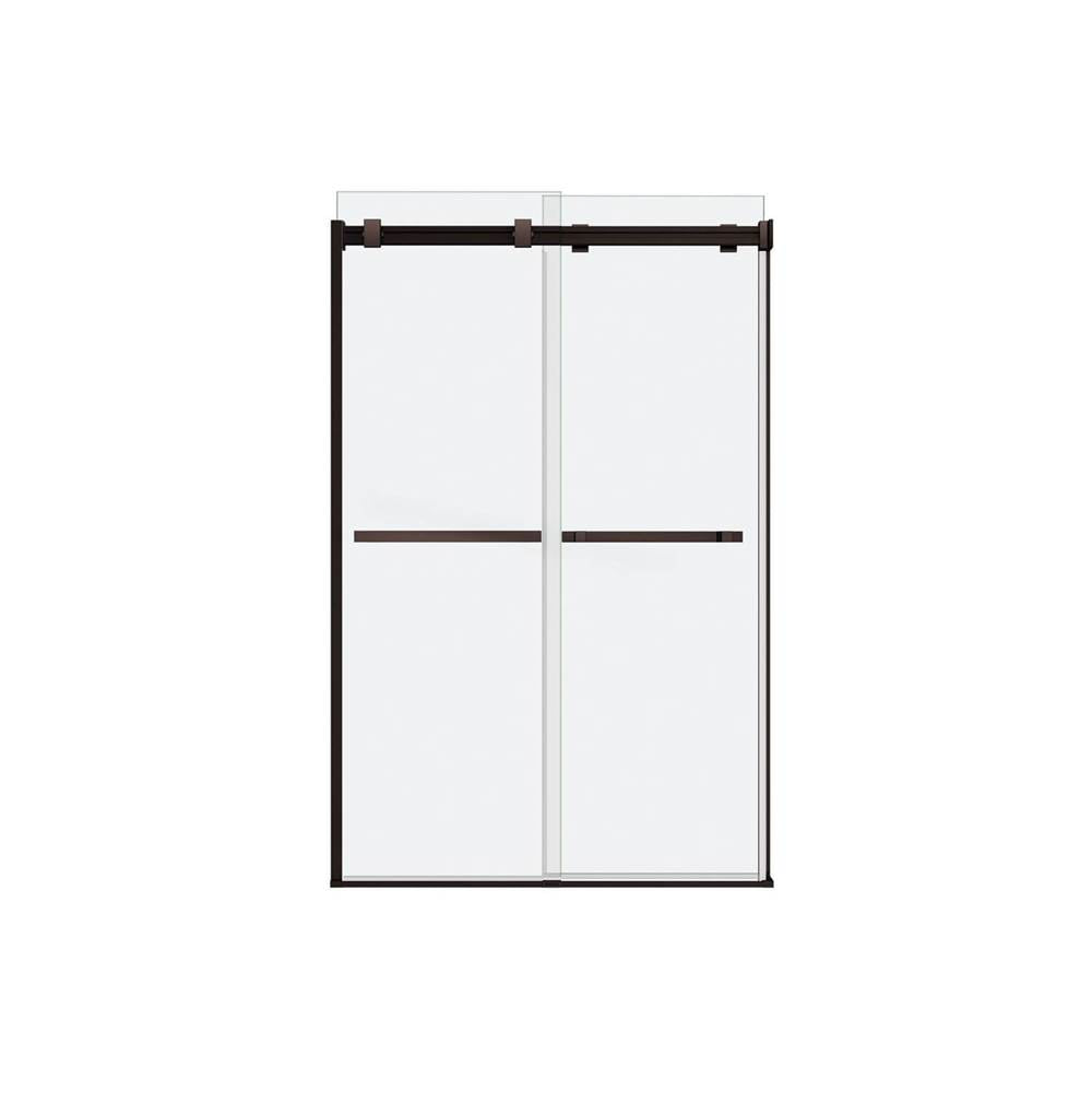 Duel 44-47 x 70.5-74 in. 8 mm Bypass Shower Door for Alcove Installation with Clear glass in Dark Bronze