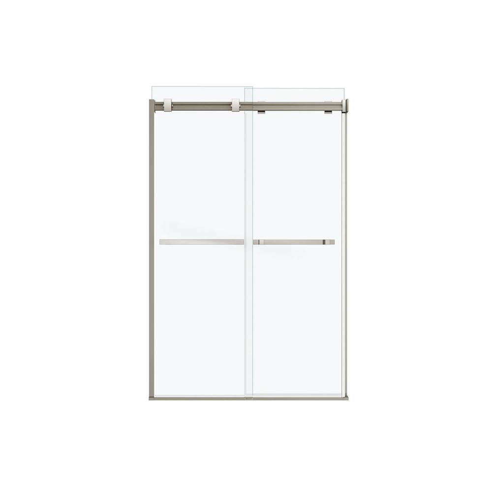 Duel 44-47 x 70.5-74 in. 8 mm Bypass Shower Door for Alcove Installation with Clear glass in Brushed Nickel