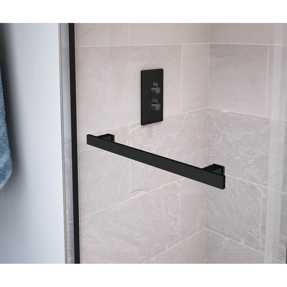 Duel 44-47 x 70.5-74 in. 8 mm Bypass Shower Door for Alcove Installation with Clear glass in Matte Black