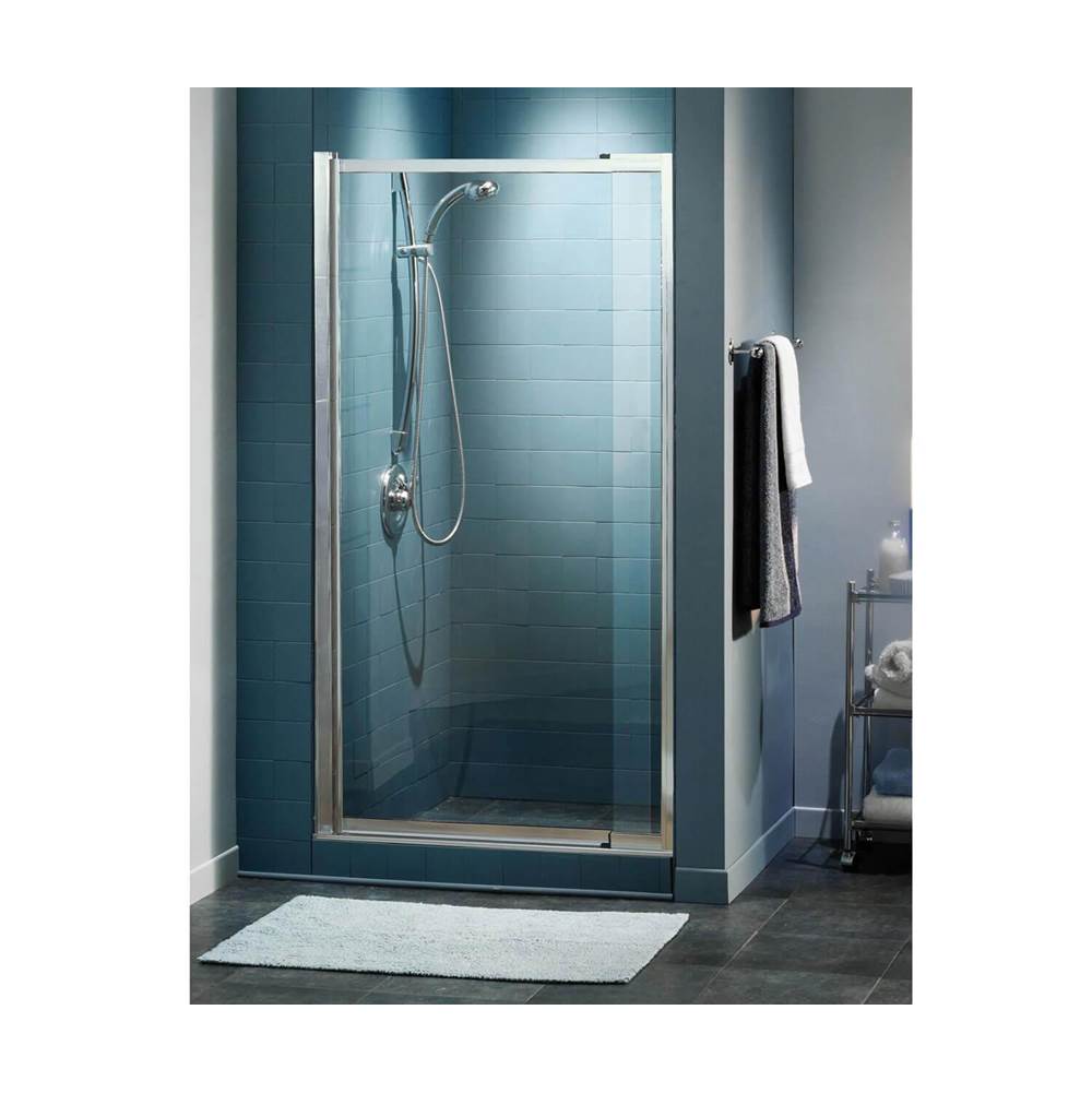 Maax - Pivolok Deluxe 32.5-37 x 64.5 in. Pivot Shower Door for Alcove Installation with Clear glass in Chrome
