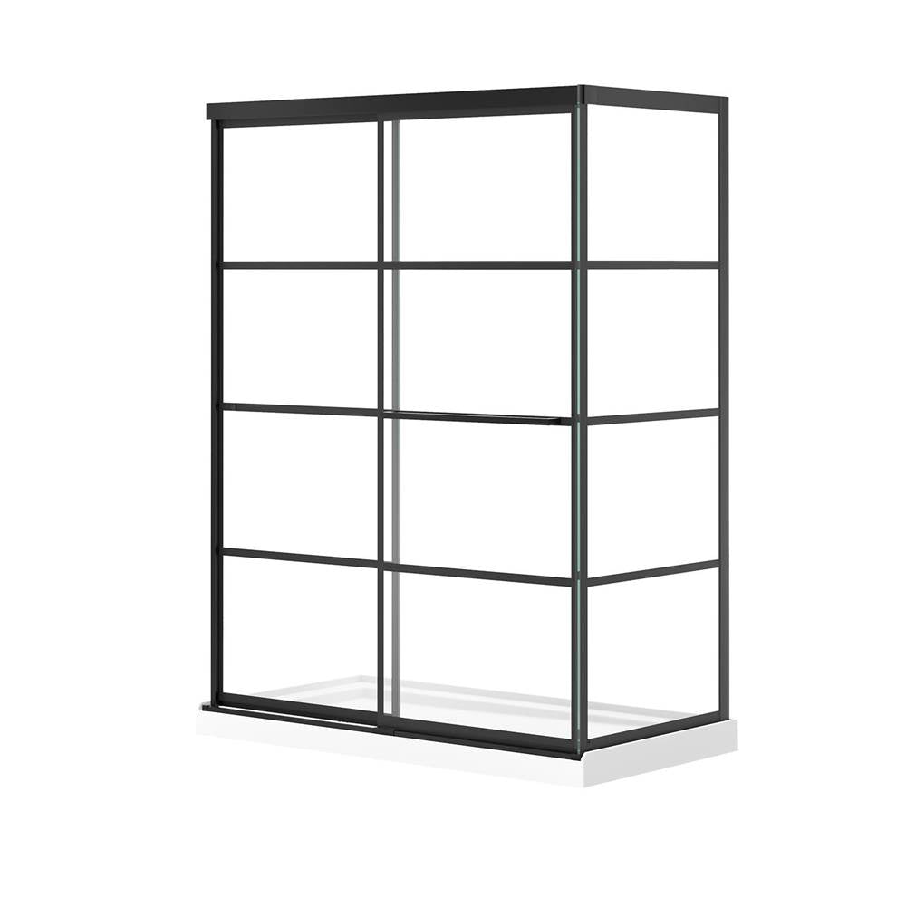 Incognito 76 Return Panel for 32 in. Base with Shaker glass in Matte Black