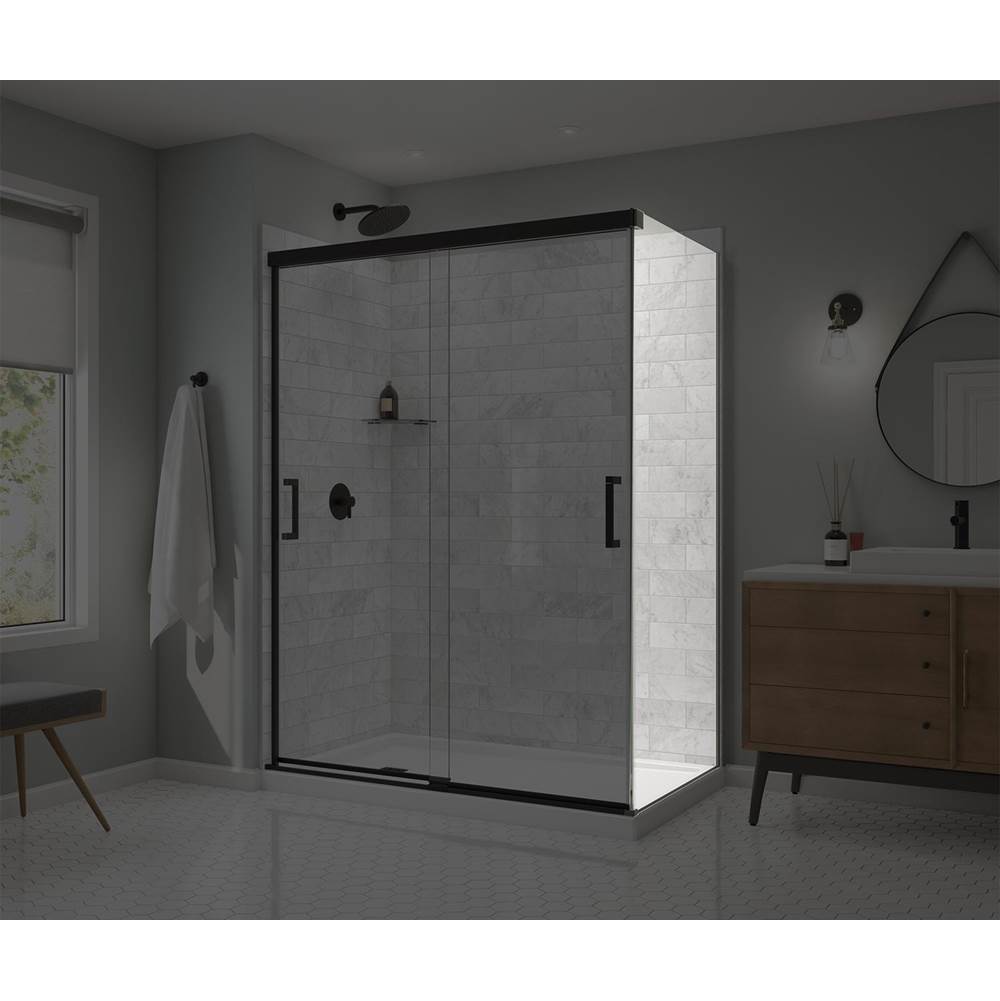 Maax - Incognito 76 Return Panel for 36 in. Base with Clear glass in Matte Black