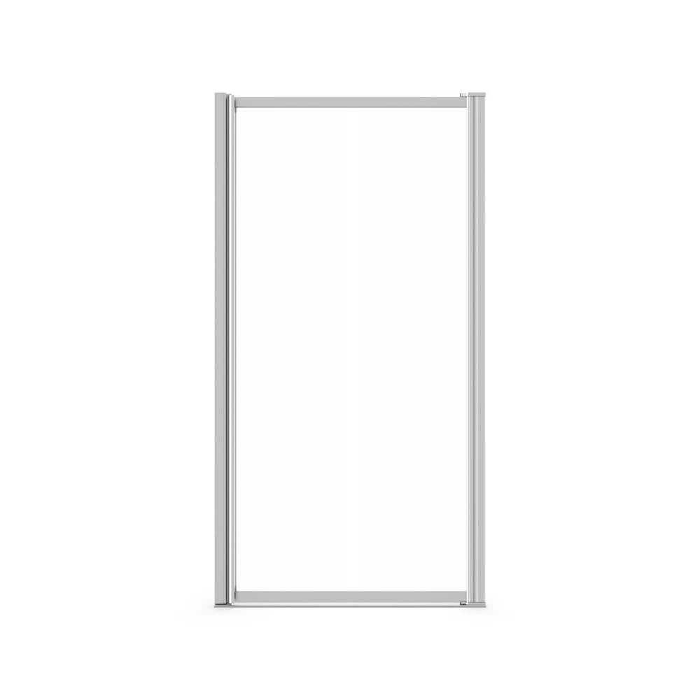 Pivolok Deluxe 32.5-37 x 64.5 in. Pivot Shower Door for Alcove Installation with Clear glass in Chrome