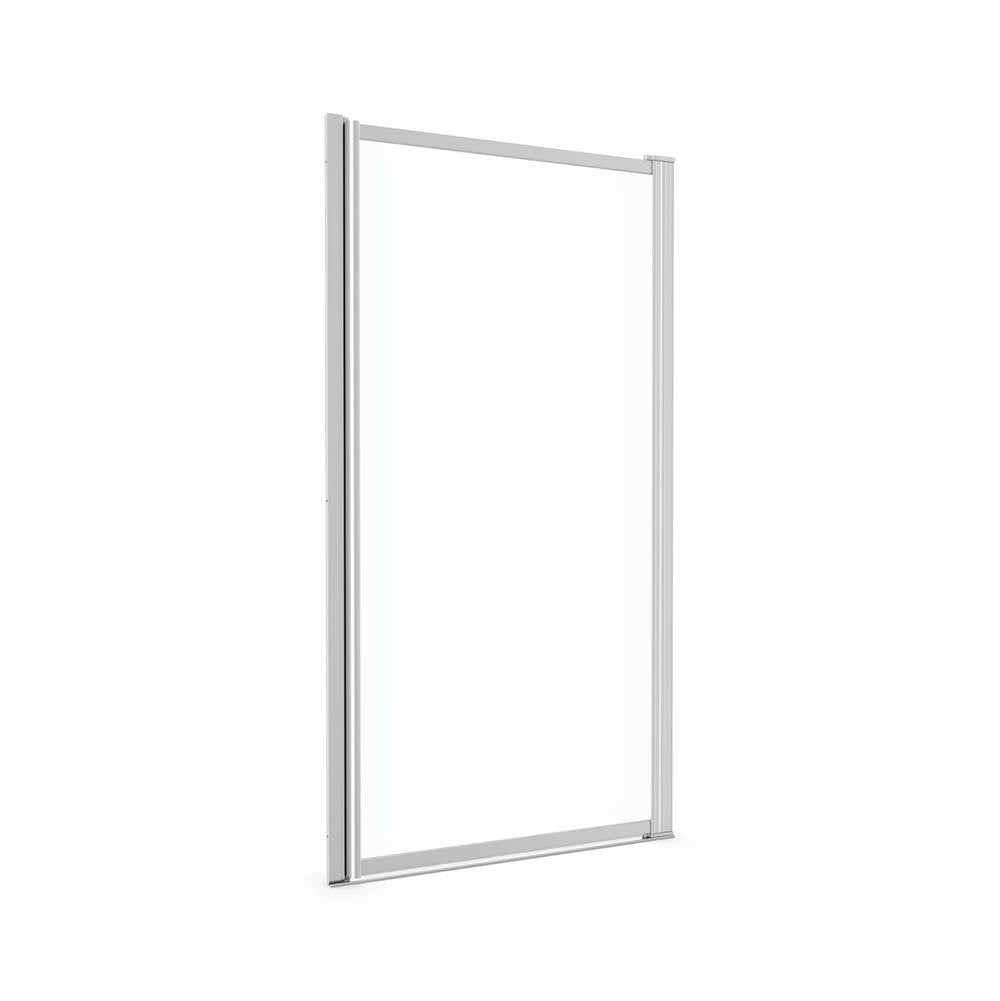Pivolok Deluxe 32.5-37 x 64.5 in. Pivot Shower Door for Alcove Installation with Clear glass in Chrome
