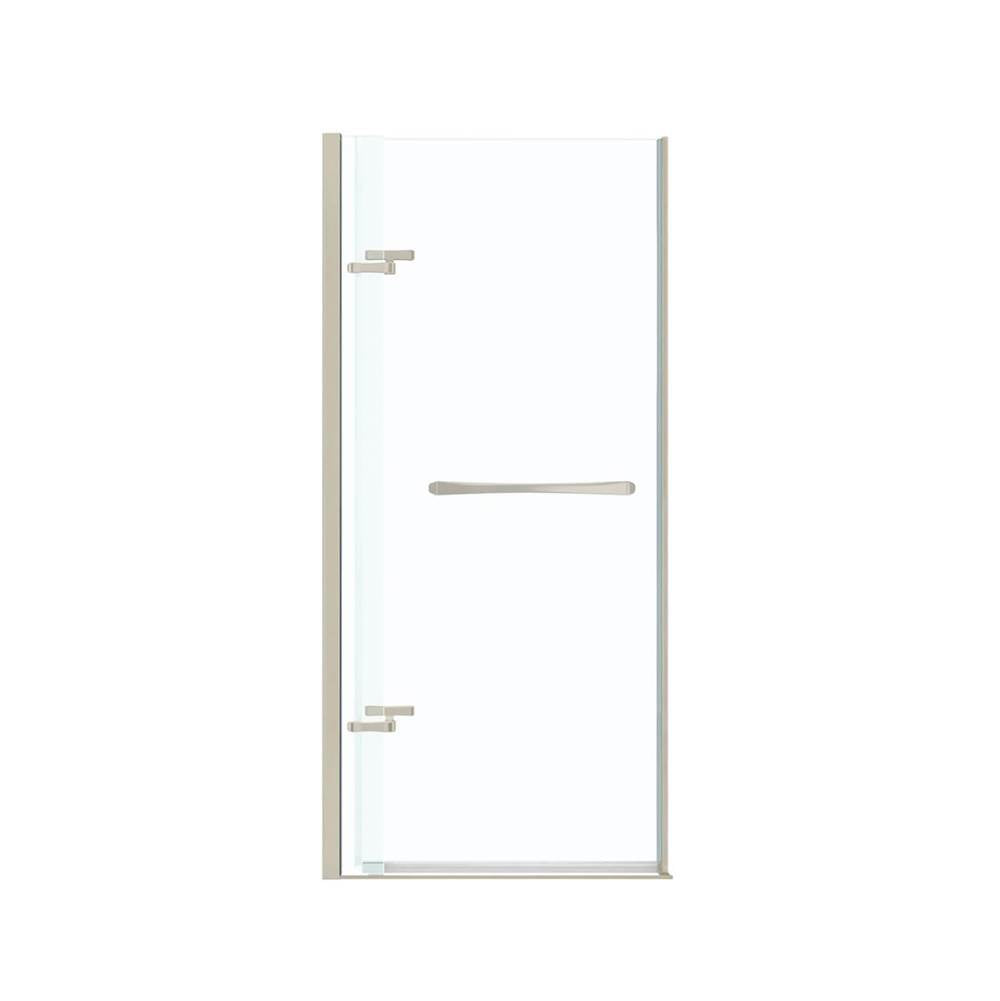 Reveal 71 32.5-35.5 x 71.5 in. 8mm Pivot Shower Door for Alcove Installation with Clear glass in Brushed Nickel