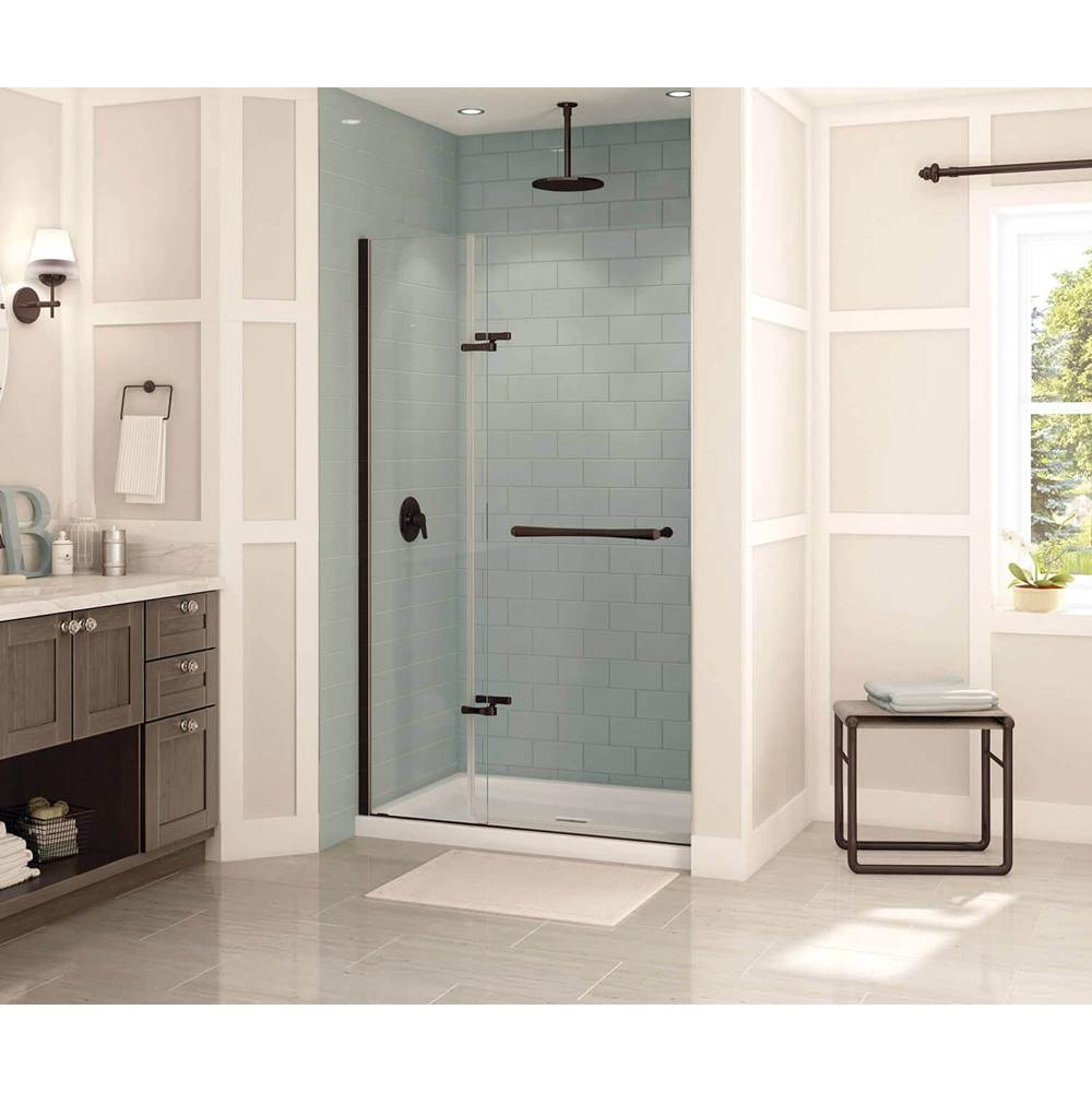 Maax - Reveal 71 38-41 x 71.5 in. 8mm Pivot Shower Door for Alcove Installation with Clear glass in Dark Bronze