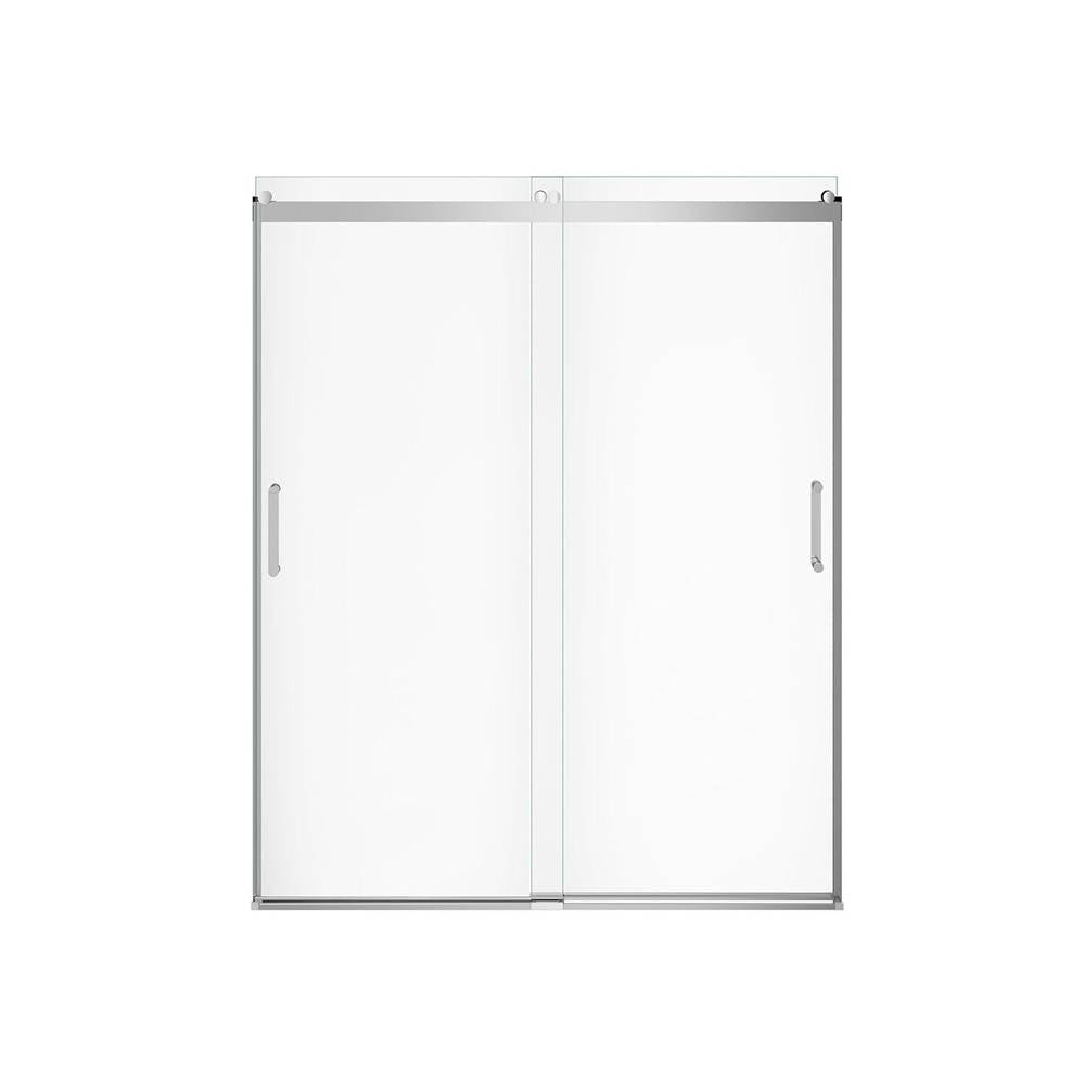 Revelation Round 56-59 x 70.5-73 in. 8mm Bypass Shower Door for Alcove Installation with Clear glass in Chrome