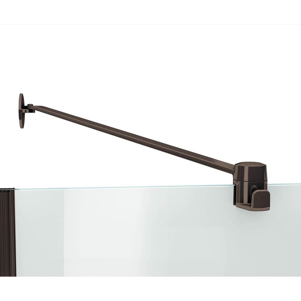 Reveal 71 51.5-54.5 x 71.5 in. 8mm Pivot Shower Door for Alcove Installation with Clear glass in Dark Bronze
