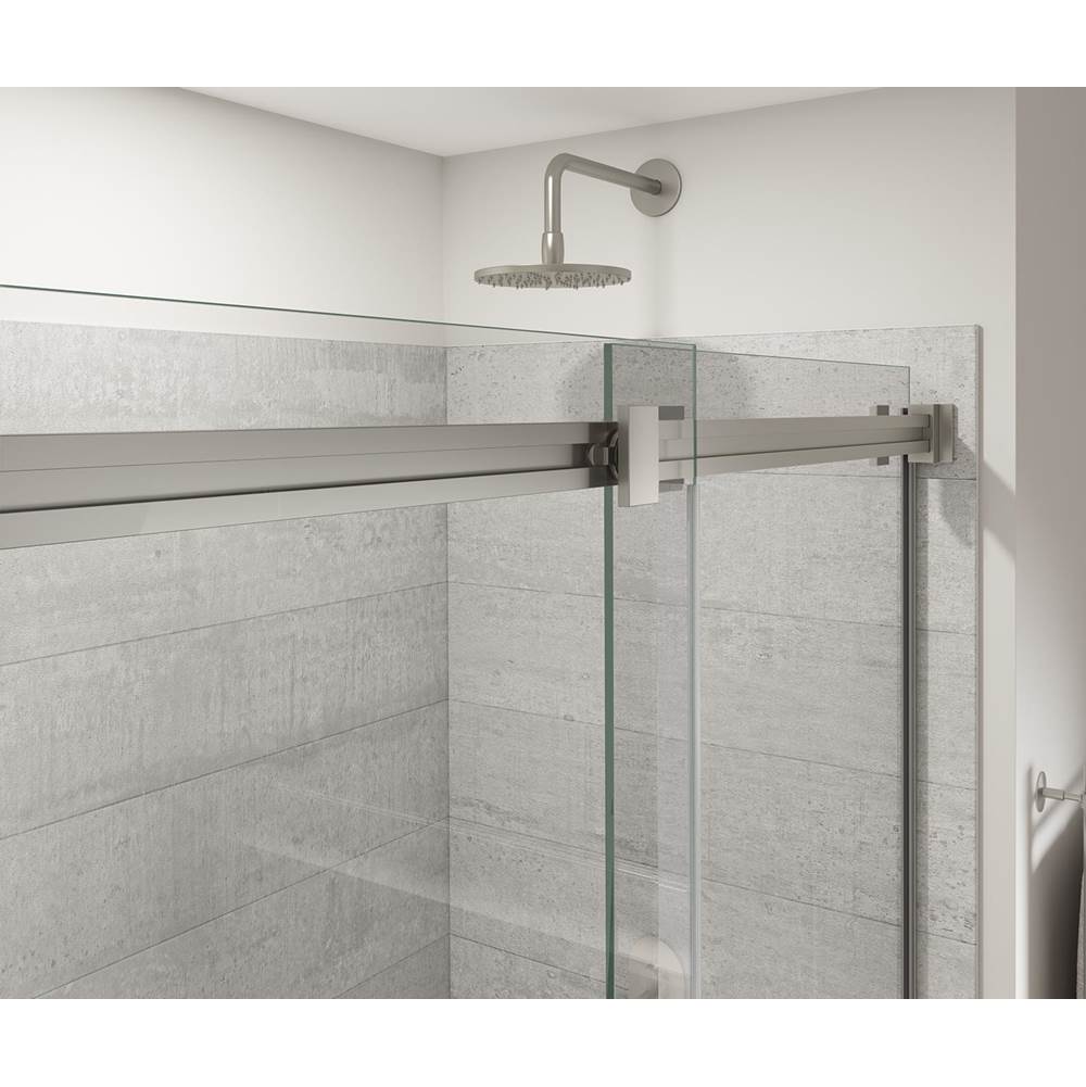 Duel Alto 56-59 X 78 in. 8mm Bypass Shower Door for Alcove Installation with GlassShield glass in Brushed Nickel