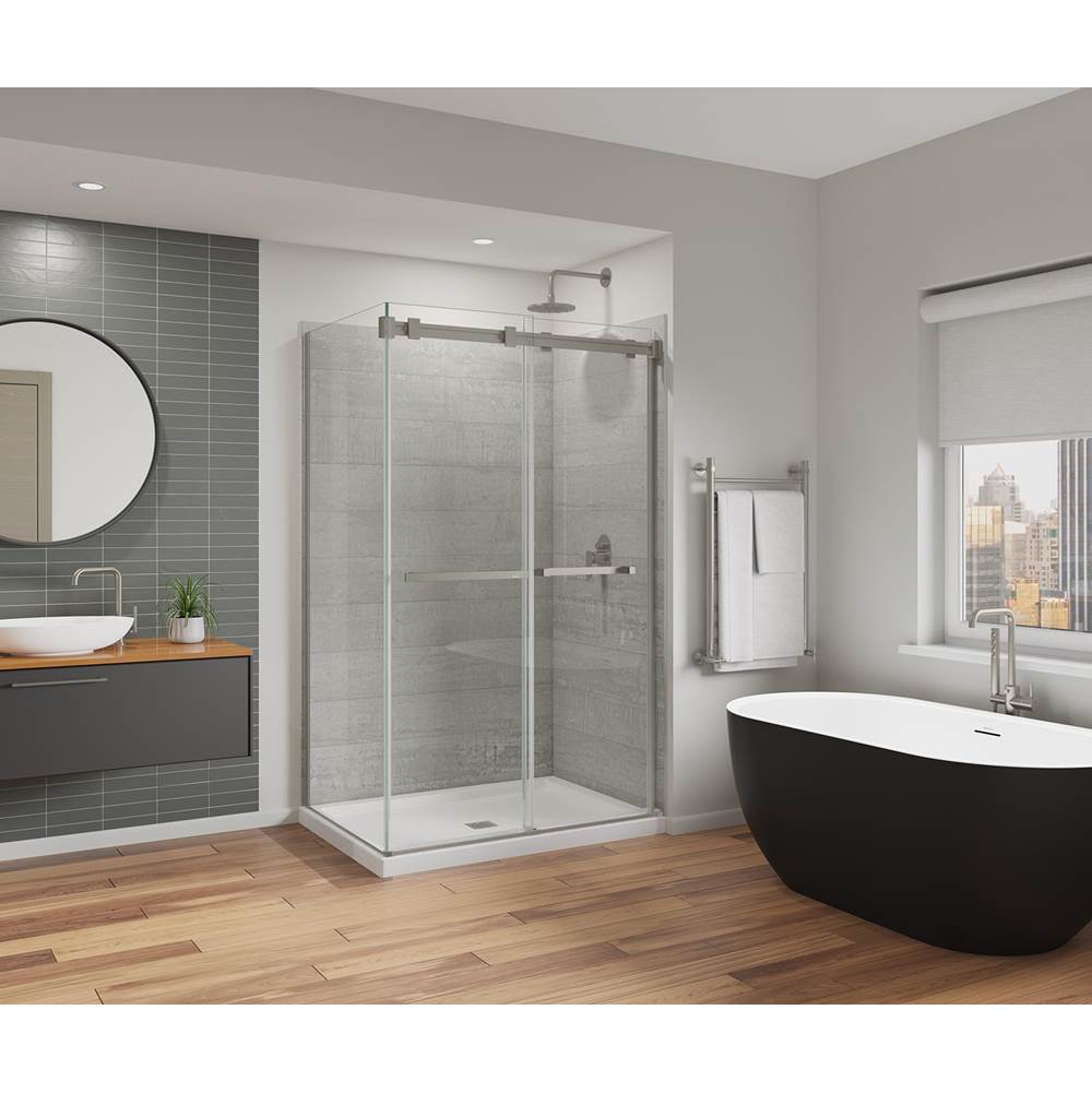 Duel Alto 44-47 X 78 in. 8mm Bypass Shower Door for Alcove Installation with GlassShield glass in Brushed Nickel
