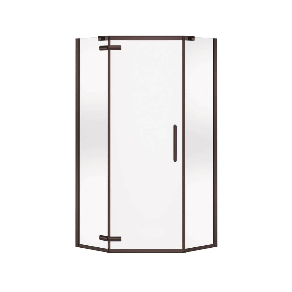 Link Curve Neo-angle 40 x 40 x 75 in. 8mm Pivot Shower Door for Corner Installation with Clear glass in Dark Bronze