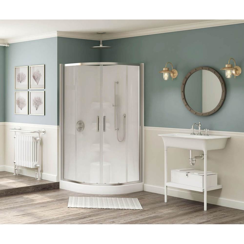 Radia Neo-round 40 x 40 x 71.5 in. 6mm Sliding Shower Door for Corner Installation with Clear glass in Chrome