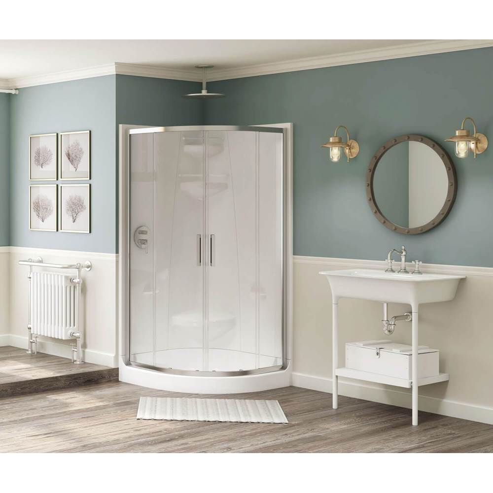 Radia Neo-round 40 x 40 x 71.5 in. 6mm Sliding Shower Door for Corner Installation with Clear glass in Chrome