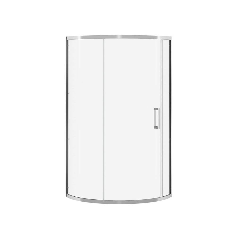 Radia Round 36 x 36 x 71.5 in. 6mm Sliding Shower Door for Corner Installation with Clear glass in Chrome