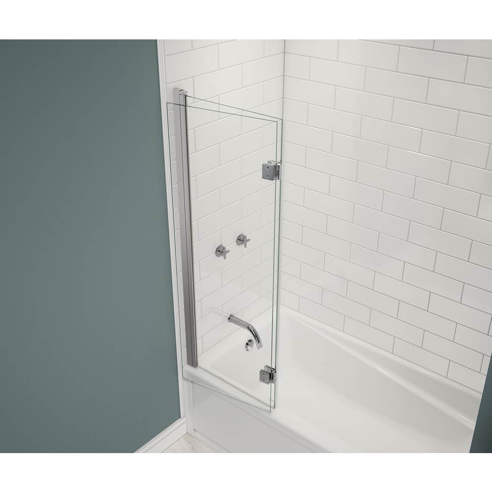 Edge Access 42 x 56 in. 6 mm Pivot Tub Screen for Alcove Installation with Clear glass in Chrome