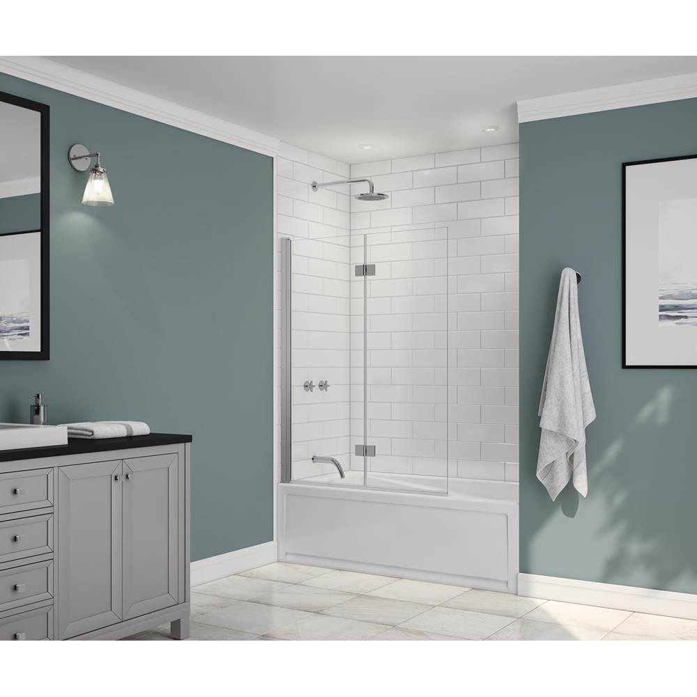 Maax - Edge Access 42 x 56 in. 6 mm Pivot Tub Screen for Alcove Installation with Clear glass in Chrome