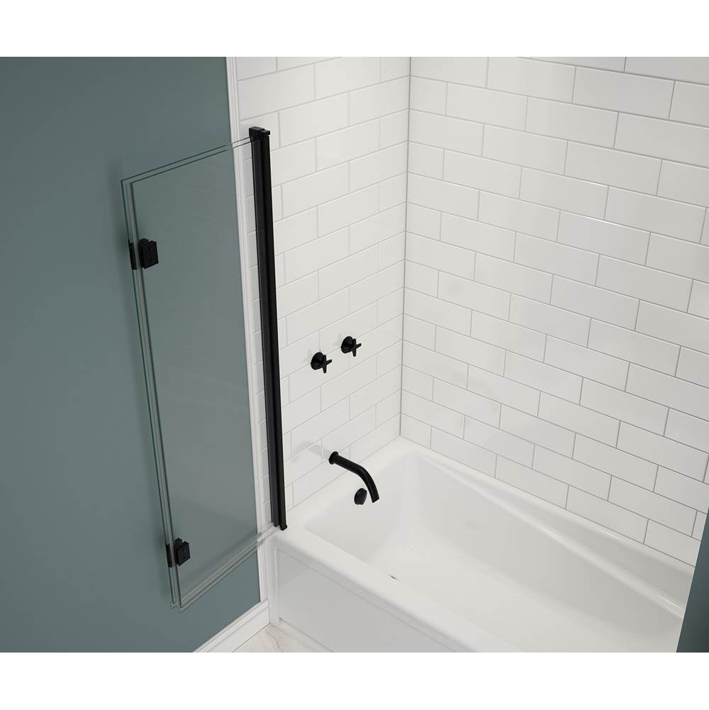Edge Access 42 x 56 in. 6 mm Pivot Tub Screen for Alcove Installation with Clear glass in Matte Black