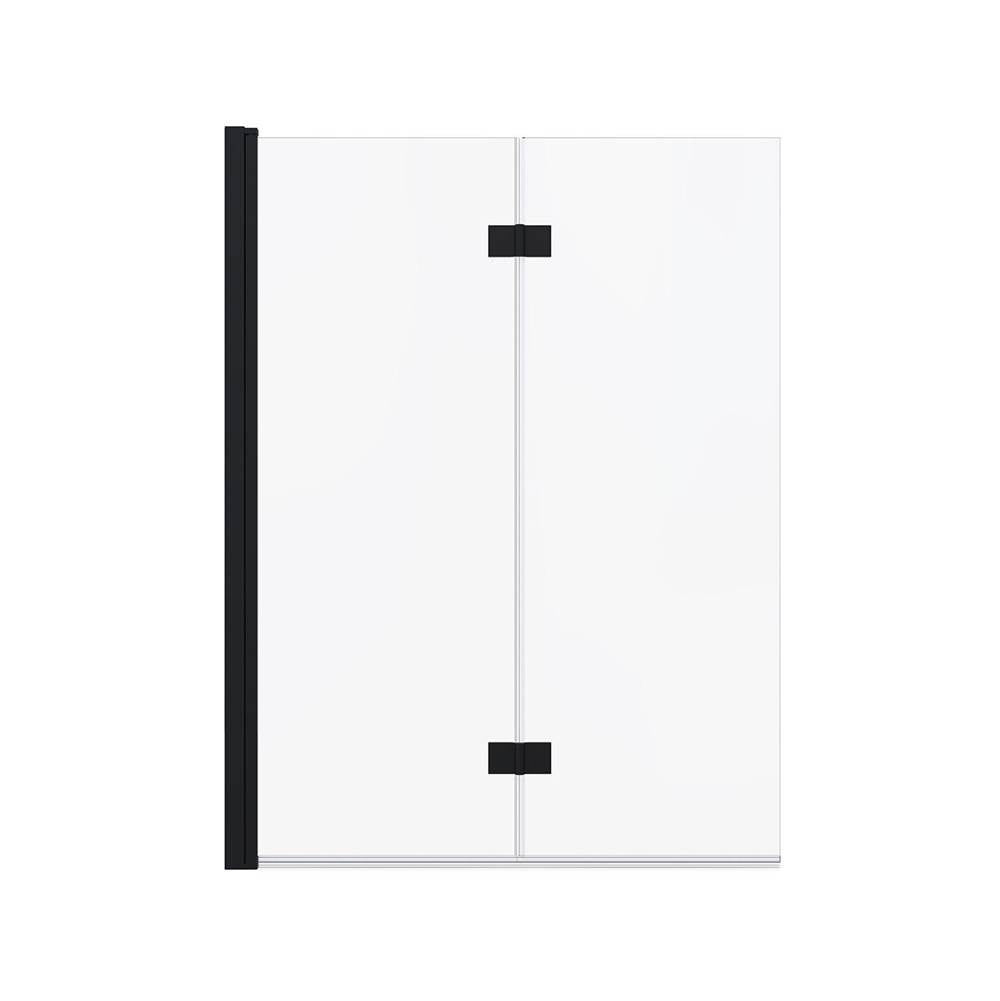 Edge Access 42 x 56 in. 6 mm Pivot Tub Screen for Alcove Installation with Clear glass in Matte Black