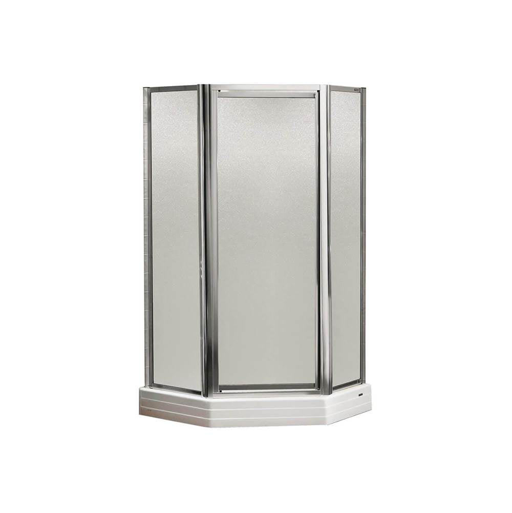 Maax - Silhouette Plus Neo-angle 38 x 38-40 x 40 x 70 in. Pivot Shower Door for Corner Installation with Hammer glass in Chrome