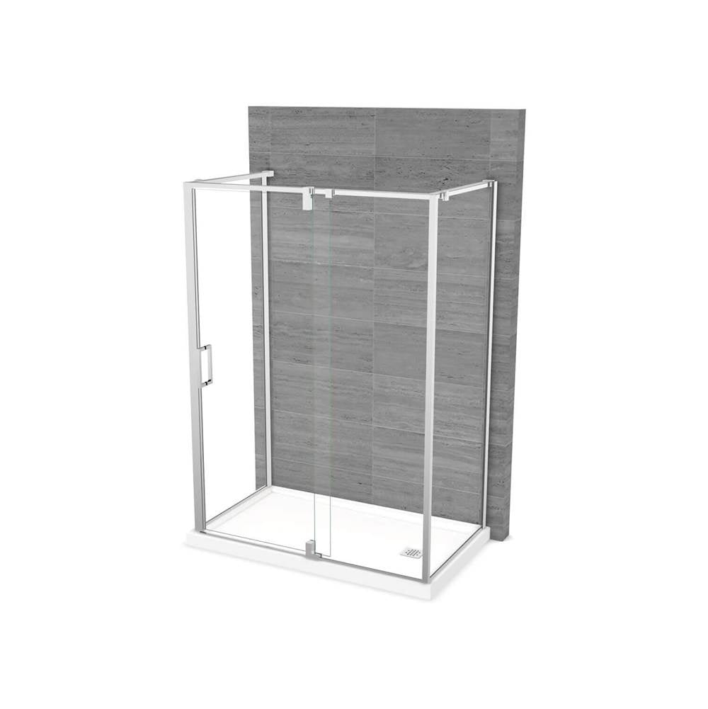 Maax - ModulR 60 x 36 x 78 in. 8mm Pivot Shower Door for Wall-mount Installation with Clear glass in Chrome