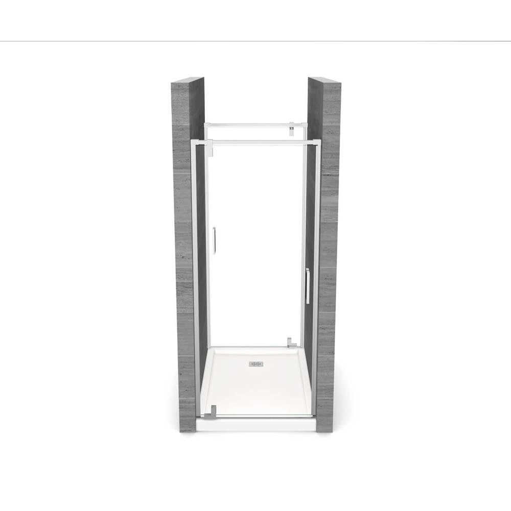 ModulR 2 32 x 78 in. 8mm Pivot Shower Door for Tunnel Installation with Clear glass in Chrome