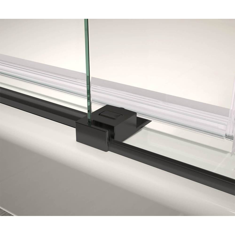 Vela 44.5-47 x 78.75 in. 8mm Sliding Shower Door for Alcove Installation with Clear glass in Matte Black