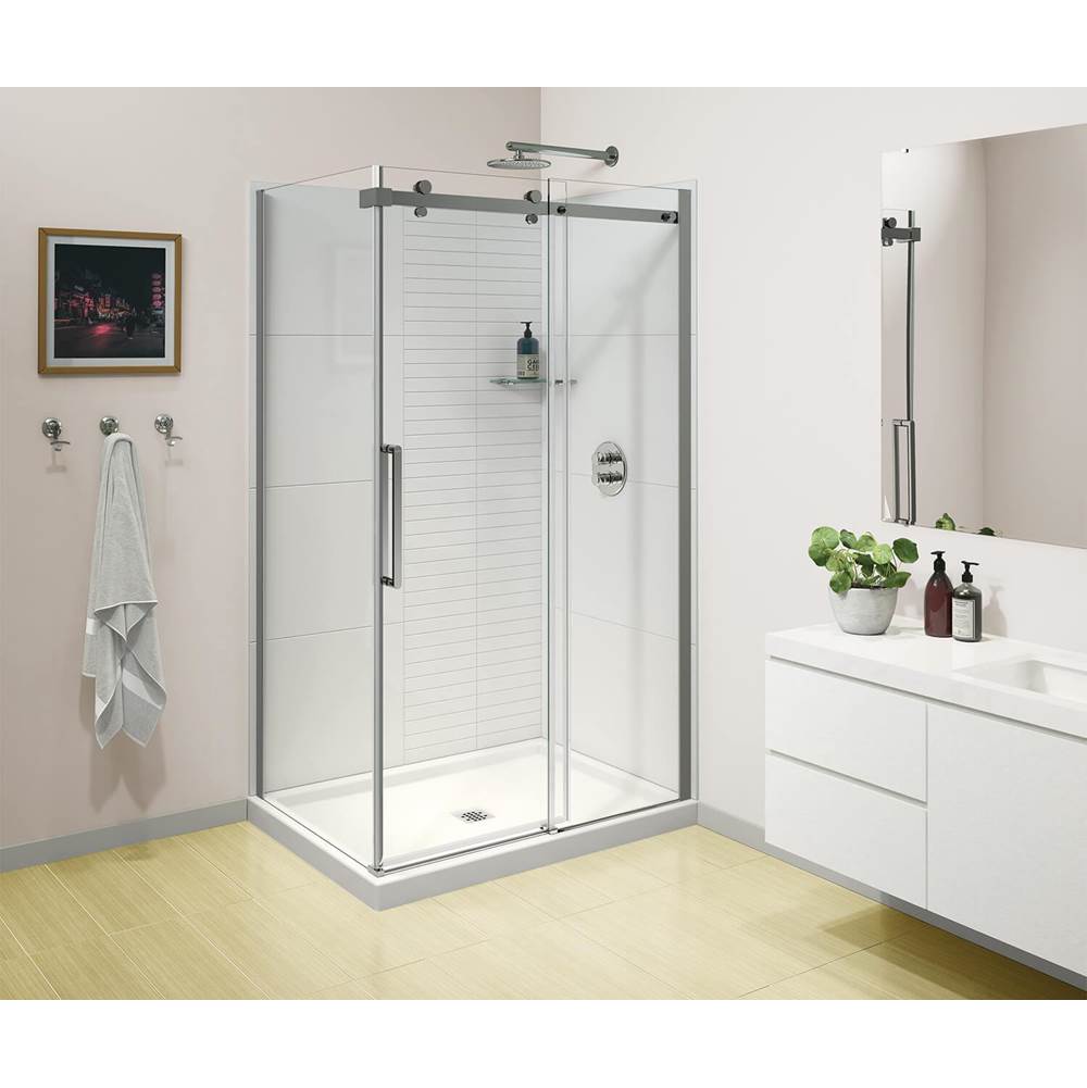 Halo Pro GS 44.5-47 x 78.75 in. 8mm Sliding Shower Door for Alcove Installation with GlassShield glass in Chrome