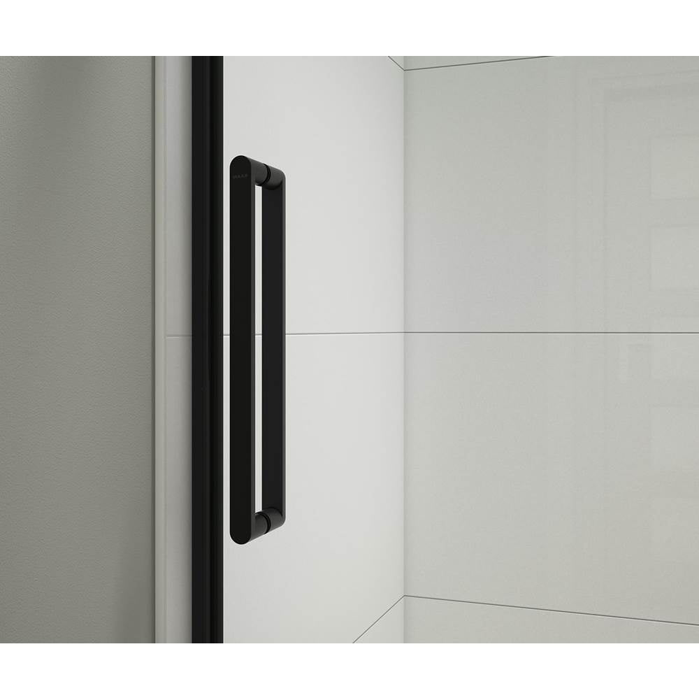 Halo Pro GS 56.5-59 x 78.75 in. 8mm Sliding Shower Door for Alcove Installation with GlassShield glass in Matte Black