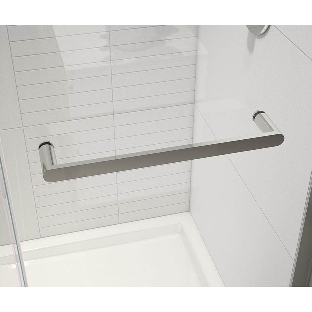 Halo Pro 44.5-47 x 78.75 in. 8 mm Sliding Shower Door with Towel Bar for Alcove Installation with Clear glass in Chrome