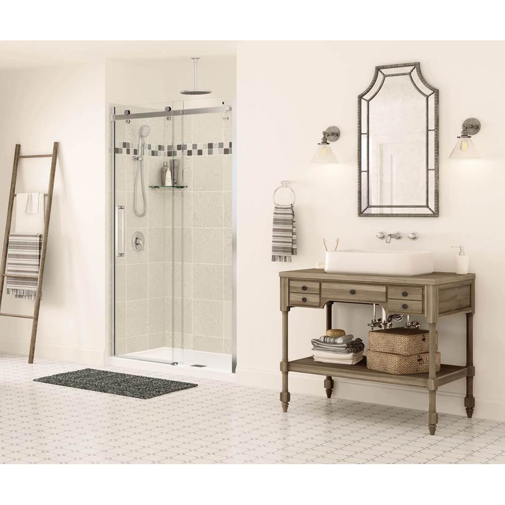 Halo 44.5-47 x 78.75 in. 8mm Sliding Shower Door for Alcove Installation with Clear glass in Chrome